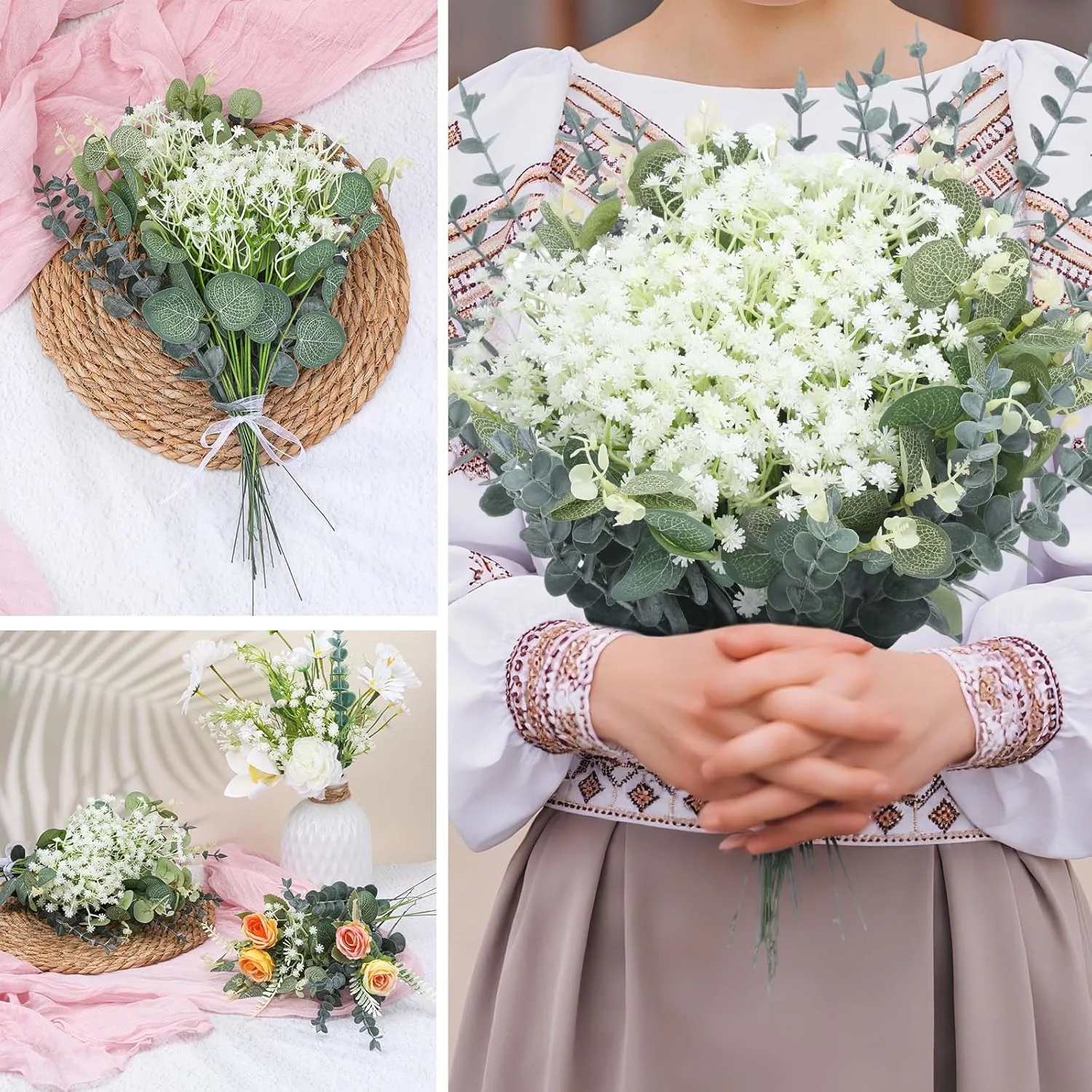 eucalyptus stems wedding flowers 5