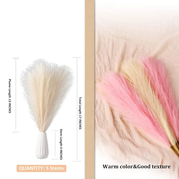 faux pampas grass pink 7