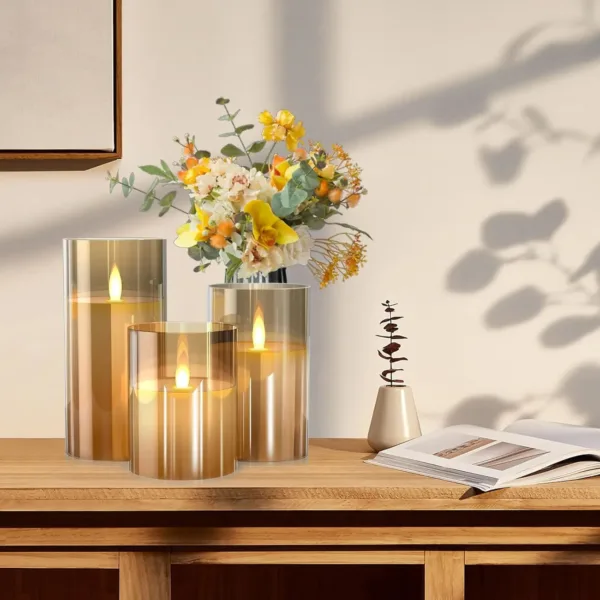 flameless candles set 3
