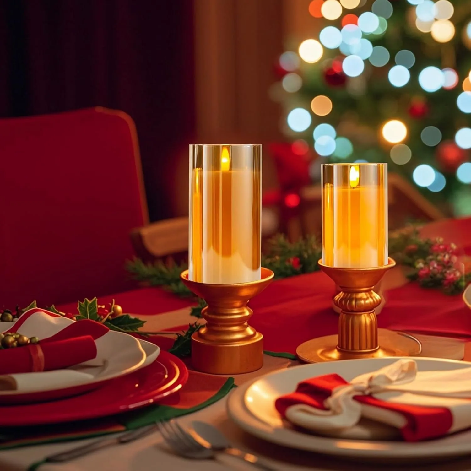 flameless candles set 7