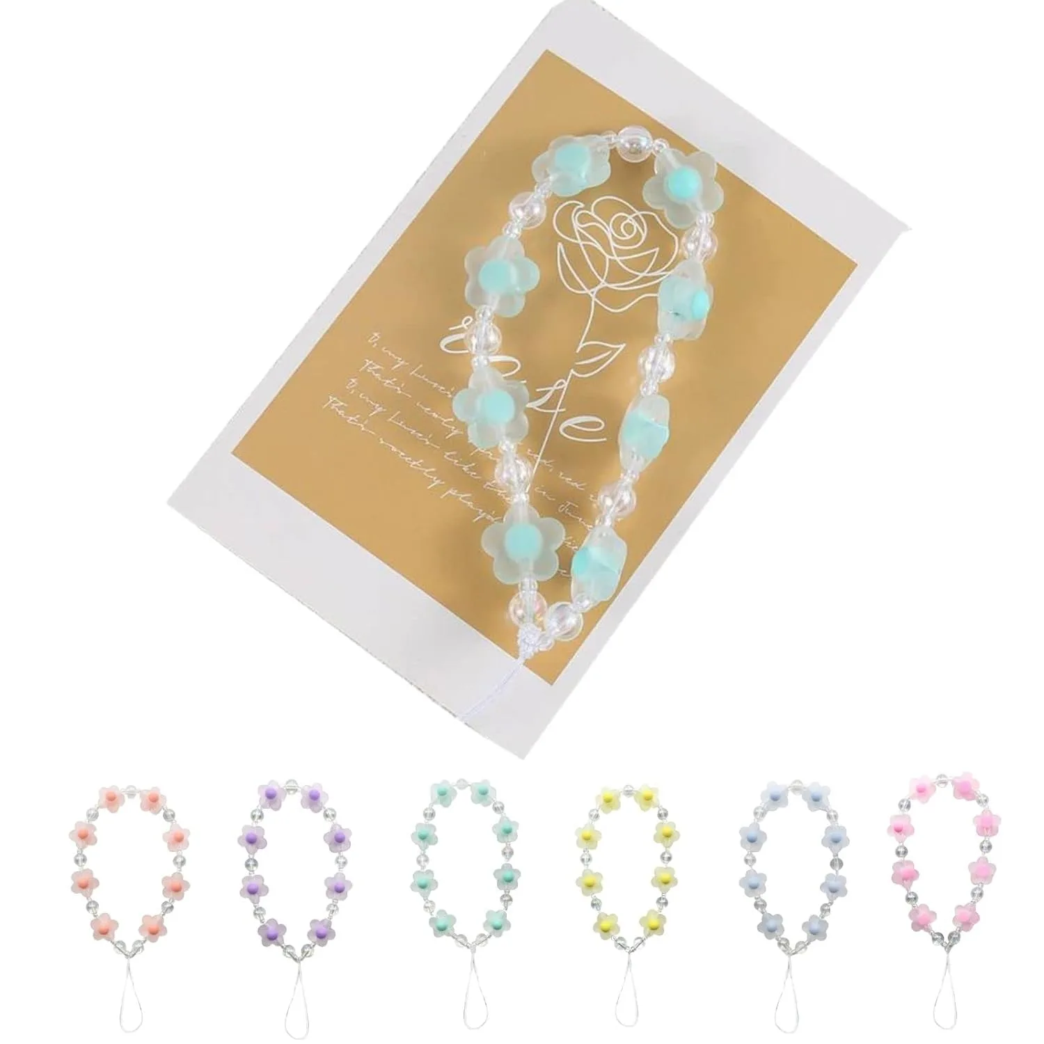 flower beaded phone charm 6