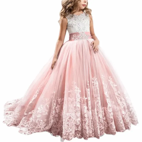 flower girl dress lace 1
