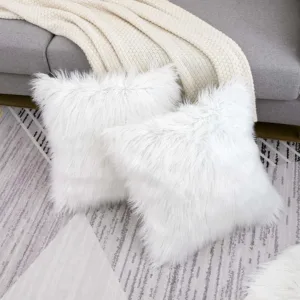 fluffy pillow covers faux 3