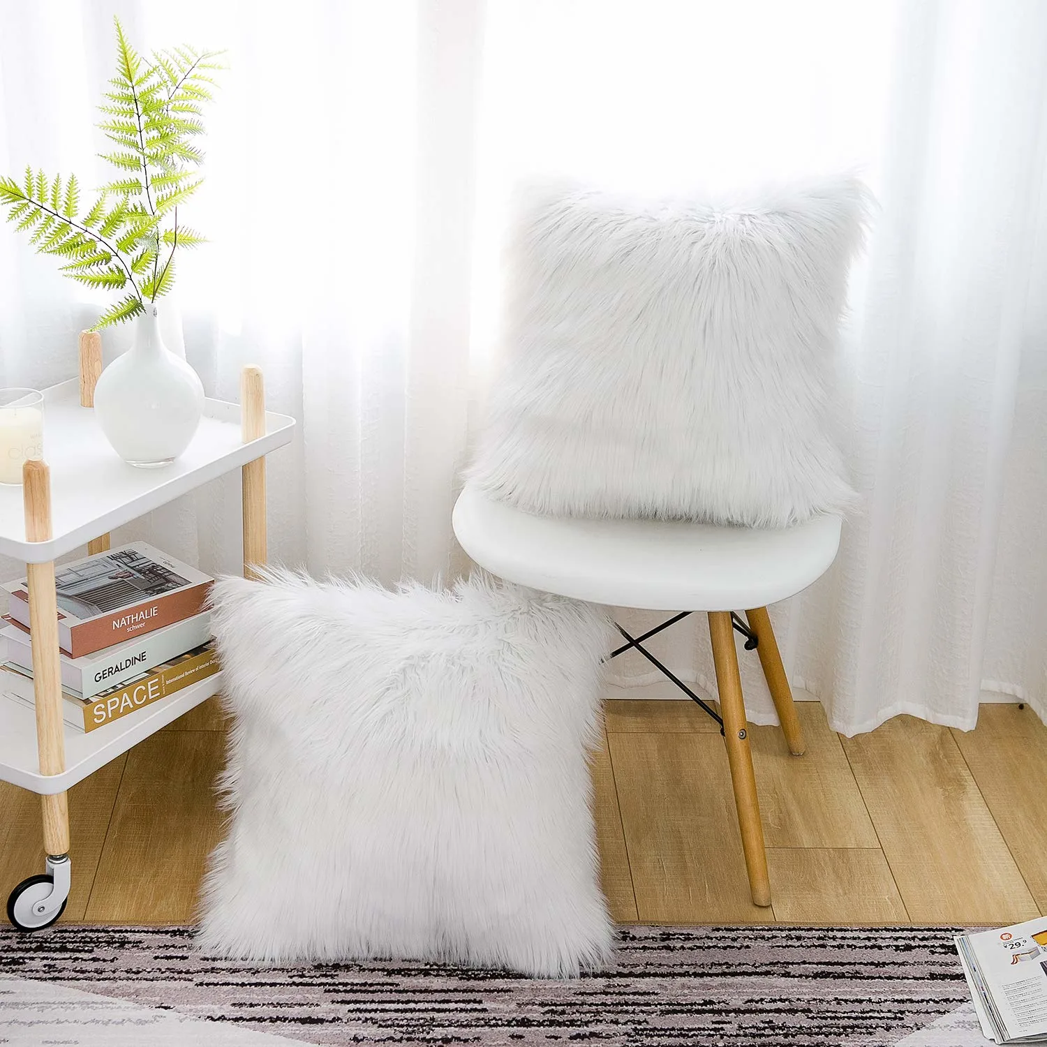 fluffy pillow covers faux 4