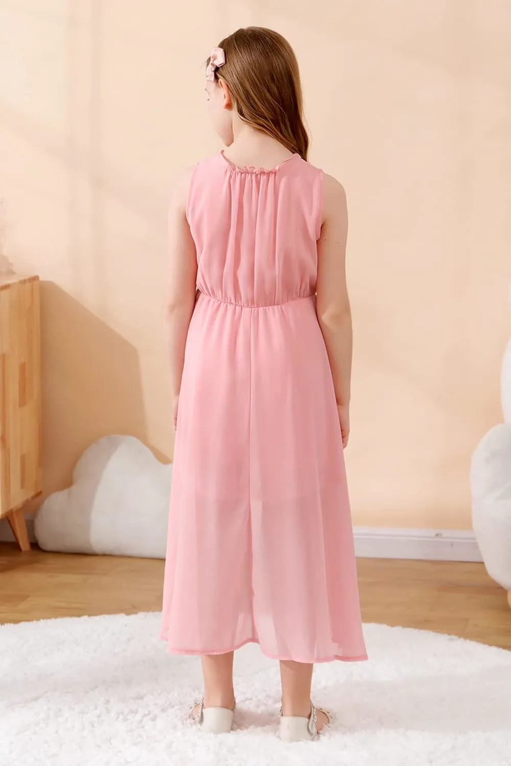 girls chiffon party dress 2