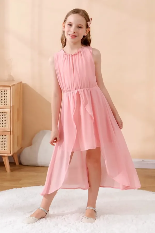 girls chiffon party dress 3