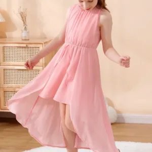 girls chiffon party dress 4