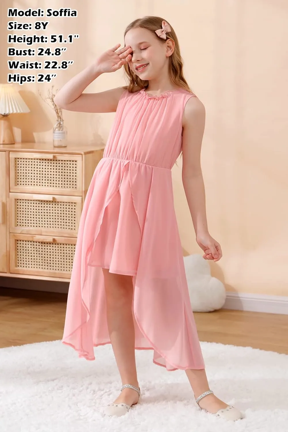 girls chiffon party dress 5