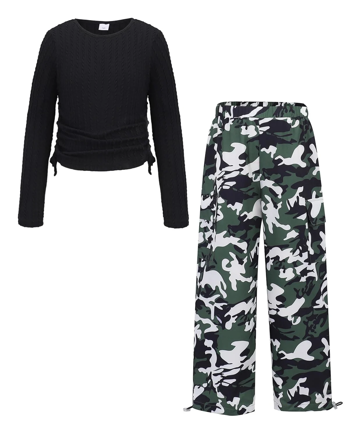 girls clothes ruched camo 1
