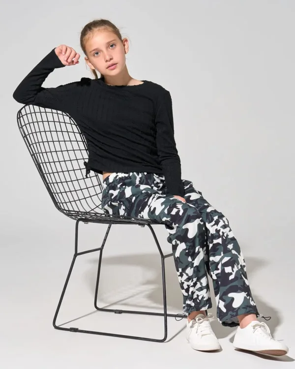 girls clothes ruched camo 6