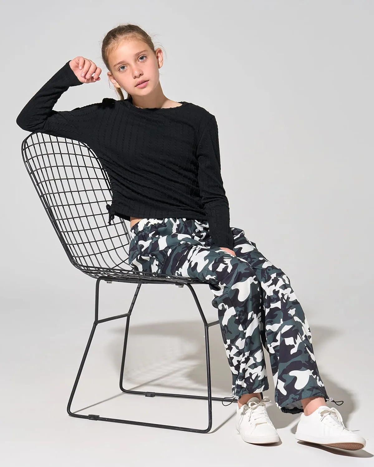 girls clothes ruched camo 6