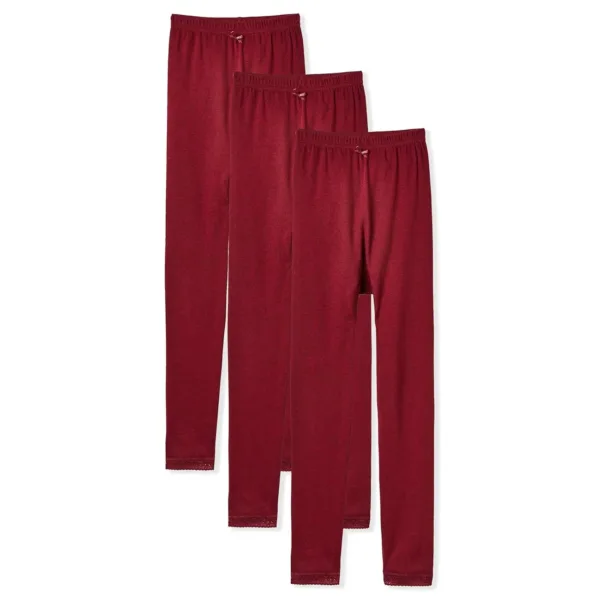 girls cotton leggings lace 2