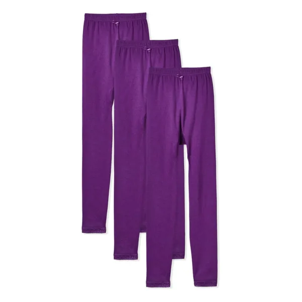 girls cotton leggings lace 6