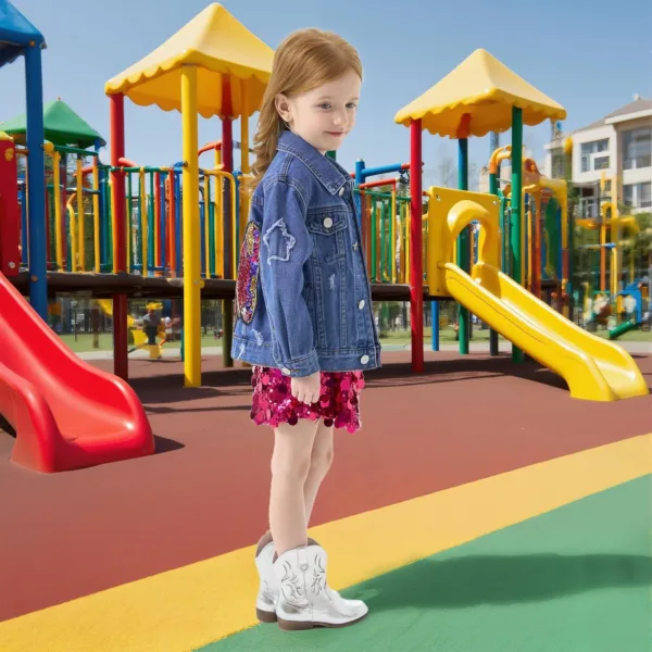 girls denim jacket sequin 4