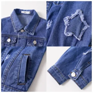 girls denim jacket sequin 5