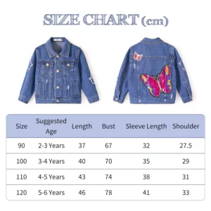girls denim jacket sequin 6