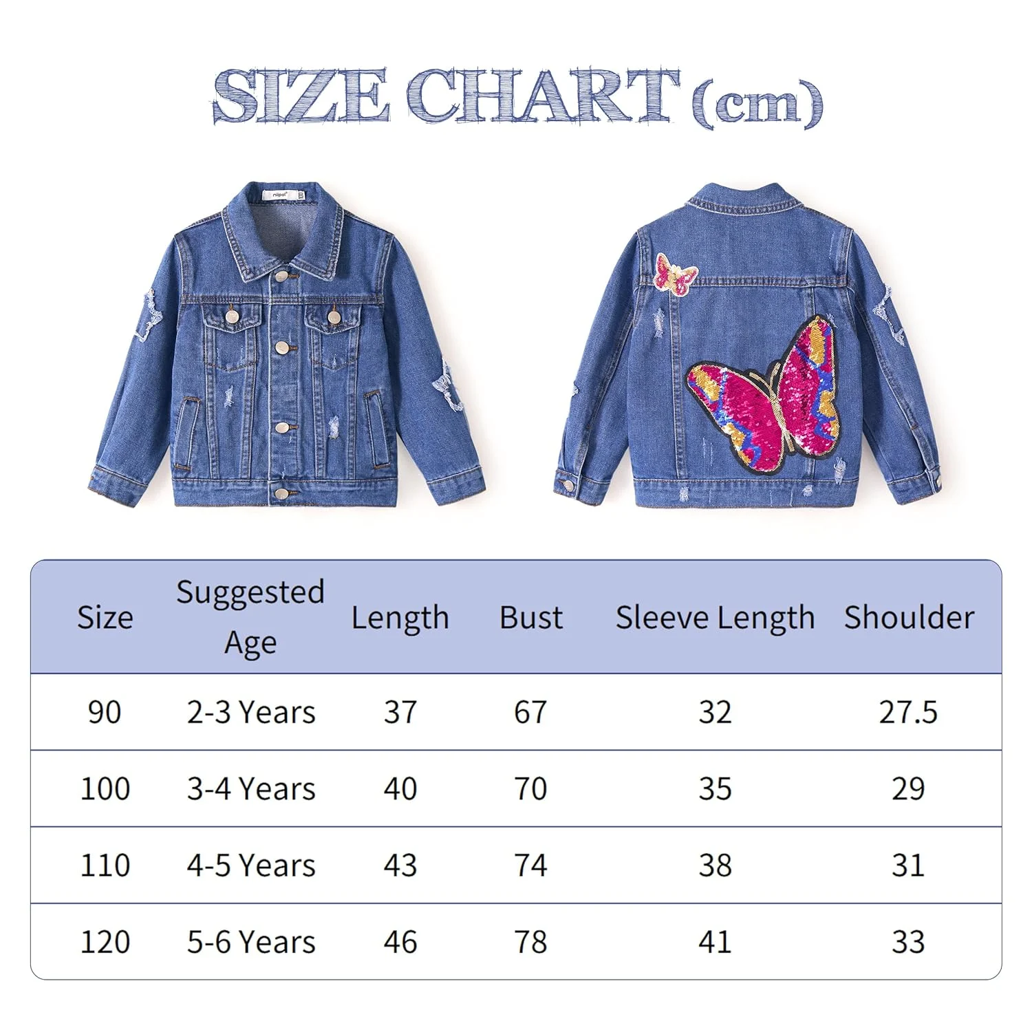girls denim jacket sequin 6
