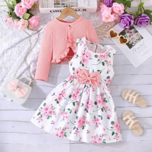 girls dress cardigan set 5