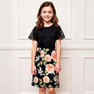 girls dress ruffle sleeve 2
