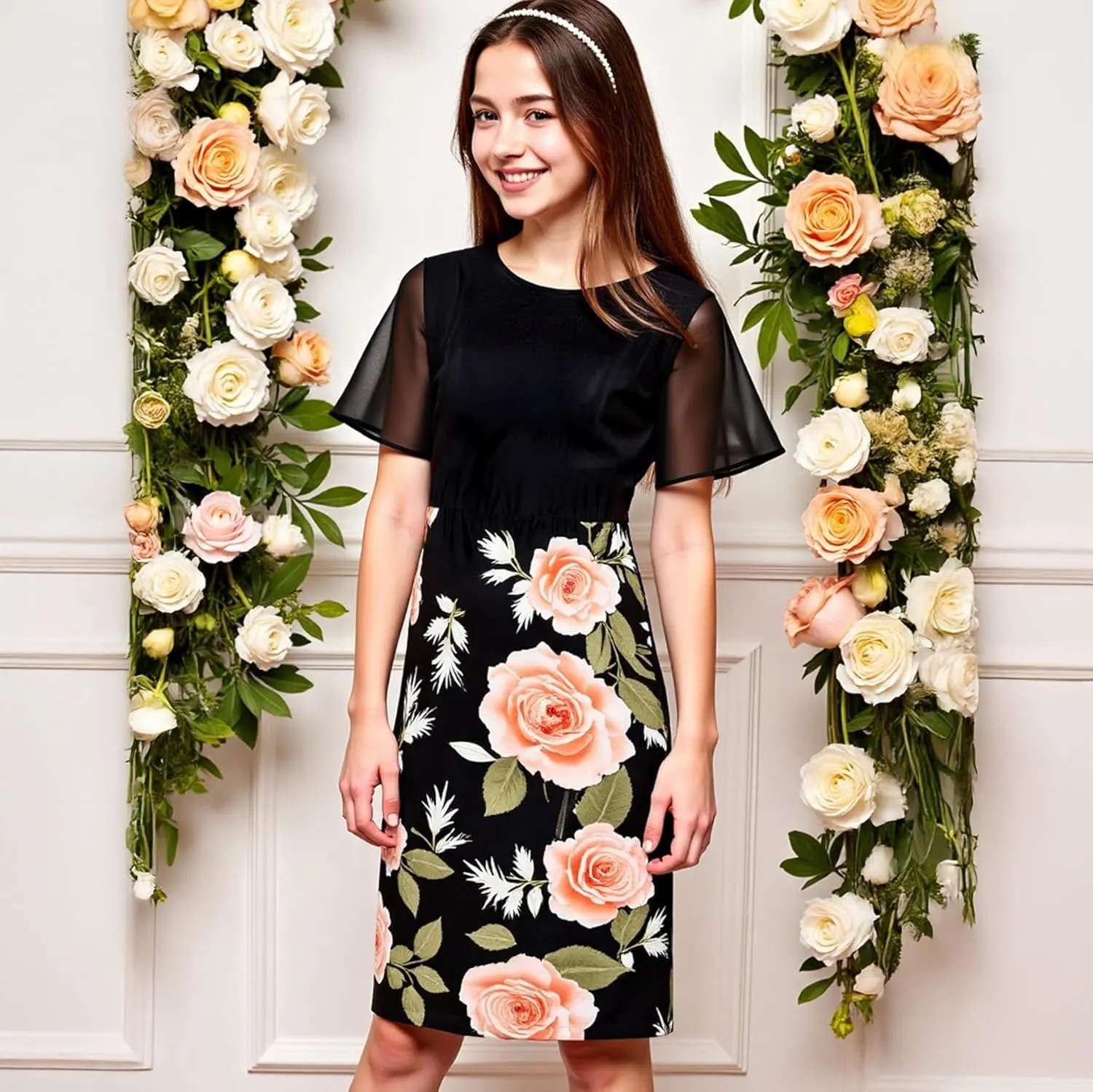 girls dress ruffle sleeve 5