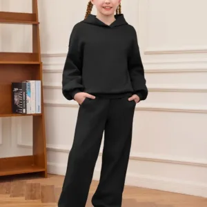 girls fleece hoodie set 2