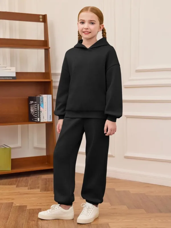 girls fleece hoodie set 3