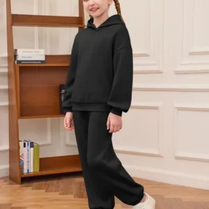 girls fleece hoodie set 4