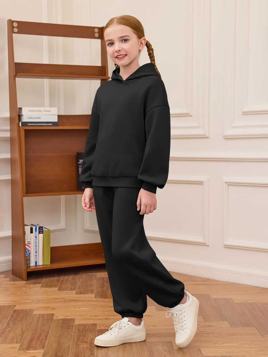 girls fleece hoodie set 4