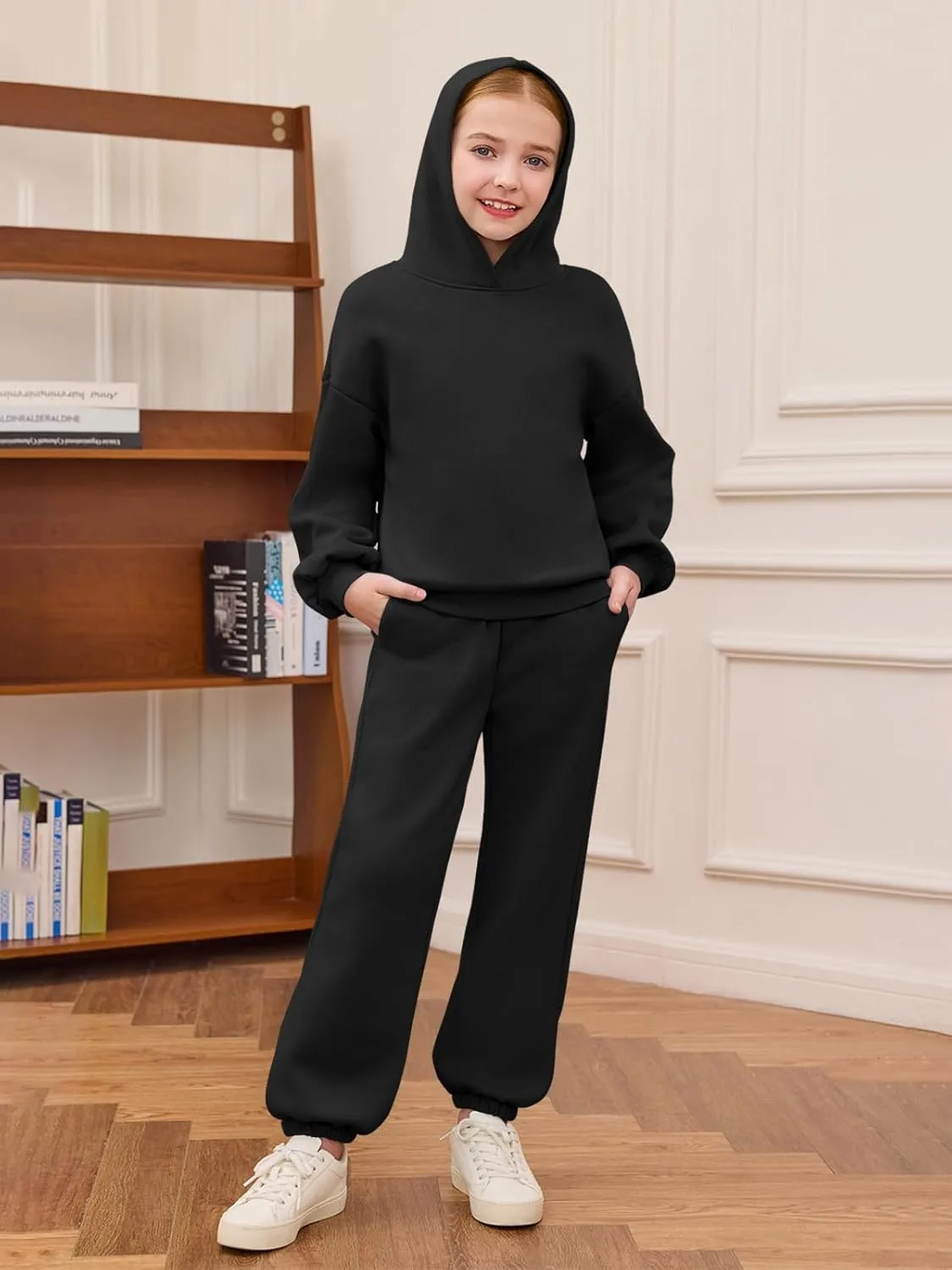 girls fleece hoodie set 5