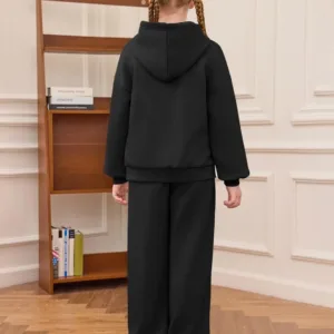 girls fleece hoodie set 6