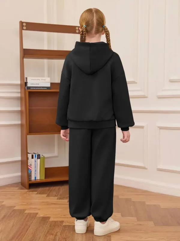 girls fleece hoodie set 6