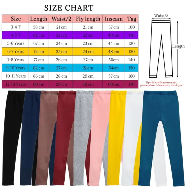 girls fleece lined leggings 3