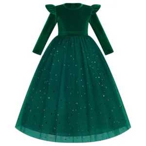 girls flower lace dress 1