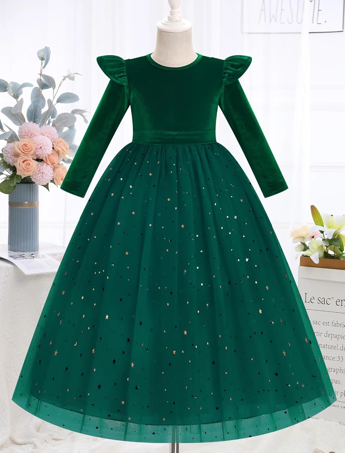 girls flower lace dress 3