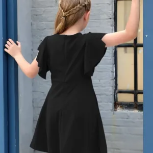 girls flutter sleeve dress 2