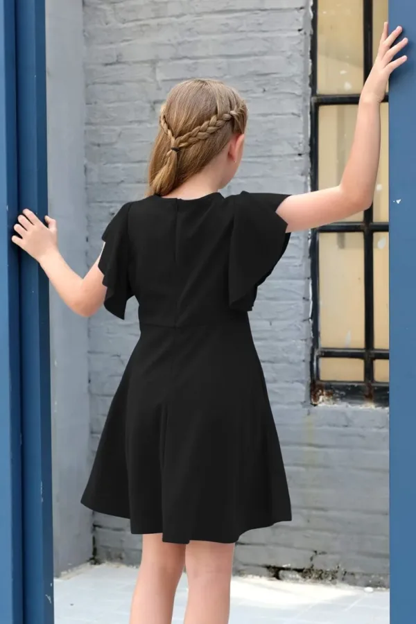 girls flutter sleeve dress 2