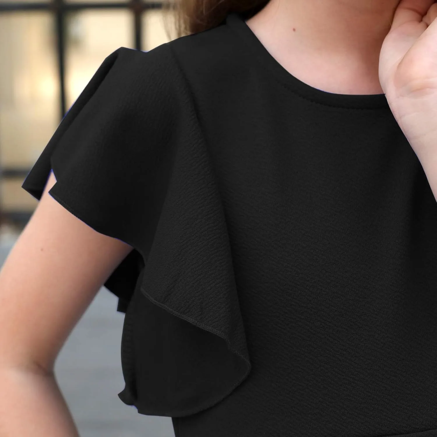 girls flutter sleeve dress 5