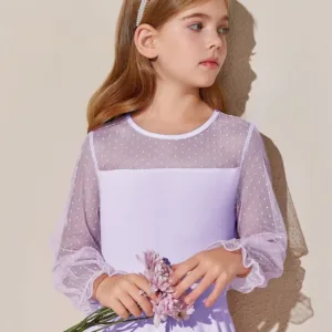 girls mesh sleeve dress 6