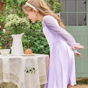 girls mesh sleeve dress 7