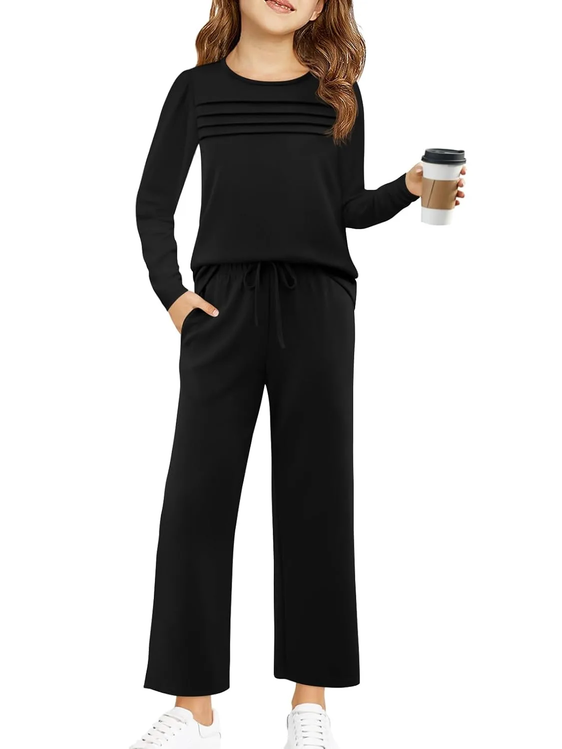 girls outfit pleated pants 1