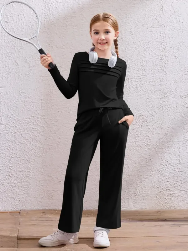 girls outfit pleated pants 2