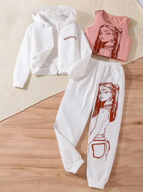 girls outfit set hoodie 1