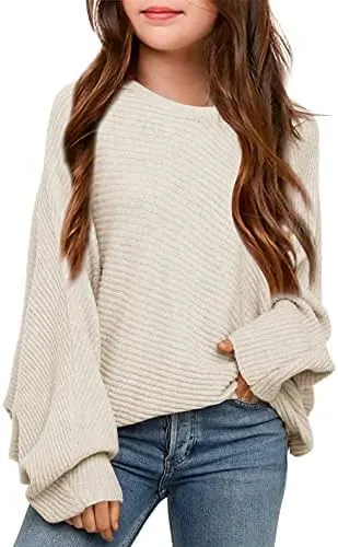 girls oversized crewneck sweater 1