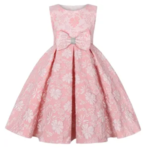 girls party dress bow 1