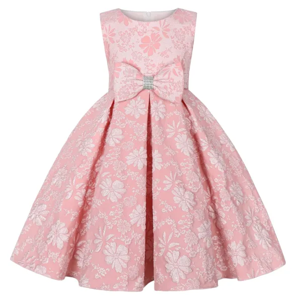 girls party dress bow 1