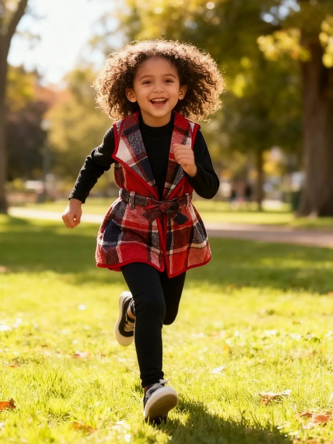 girls plaid vest outfit 5
