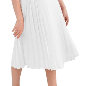 girls pleated maxi skirt 1