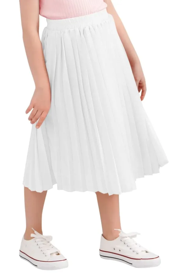 girls pleated maxi skirt 1