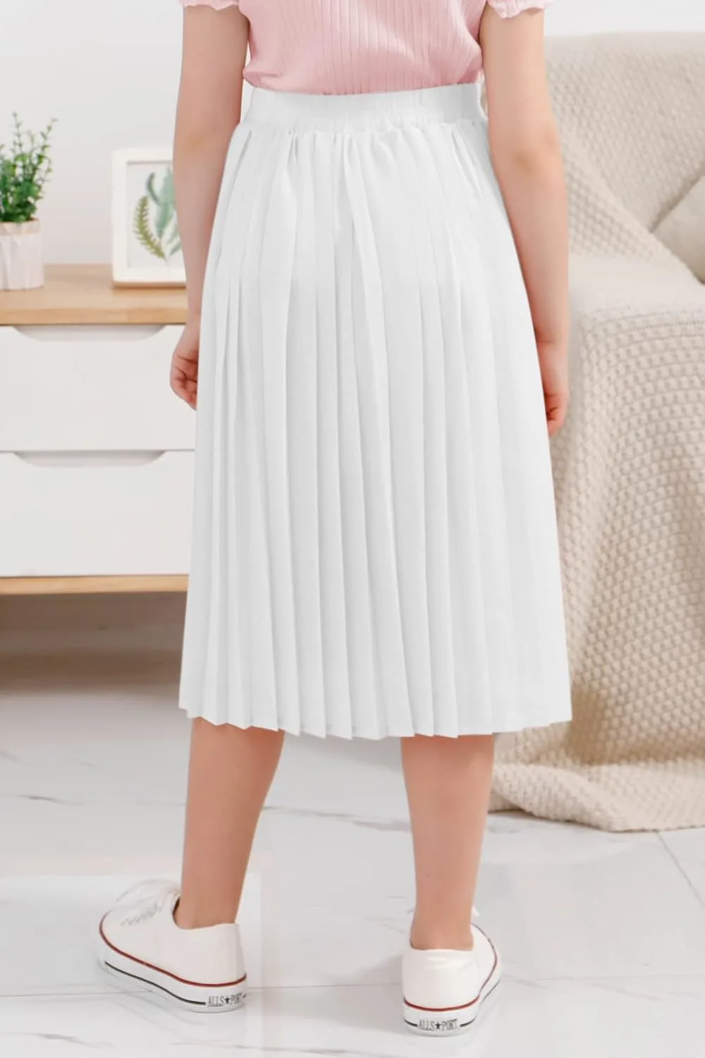 girls pleated maxi skirt 2
