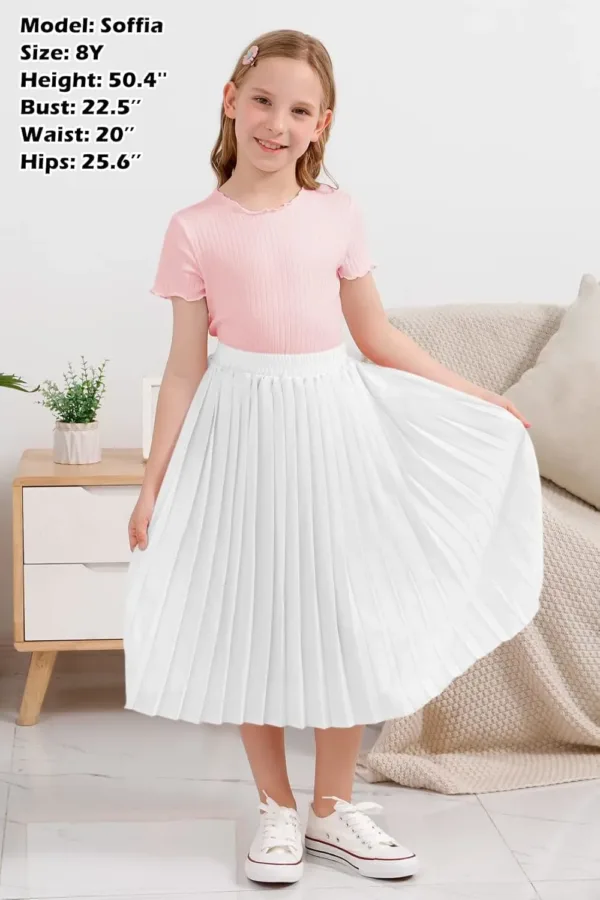 girls pleated maxi skirt 3